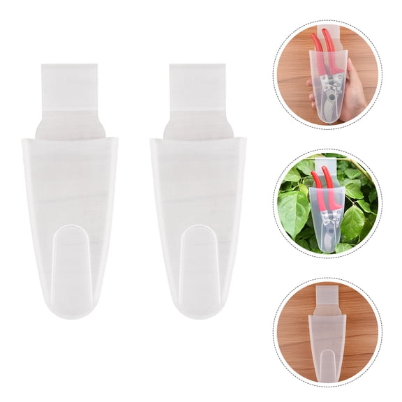 PTOOTP Transparent PP Waist Clips for Garden Tools and Scissors, 2-Pack Clear Holders for Easy Access