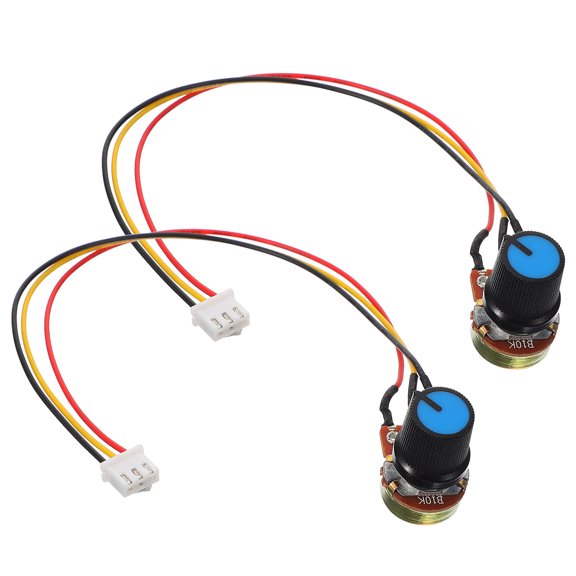 PTOOTP 2Pcs Variable Resistor With Connector Wire For Current Adjustment Round Shape