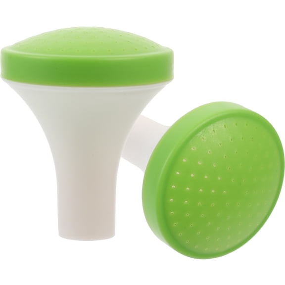 PTOOTP Garden Watering Nozzle Set, 2 Green Plastic Sprinkler Caps for Efficient Lawn and Plant Irrigation