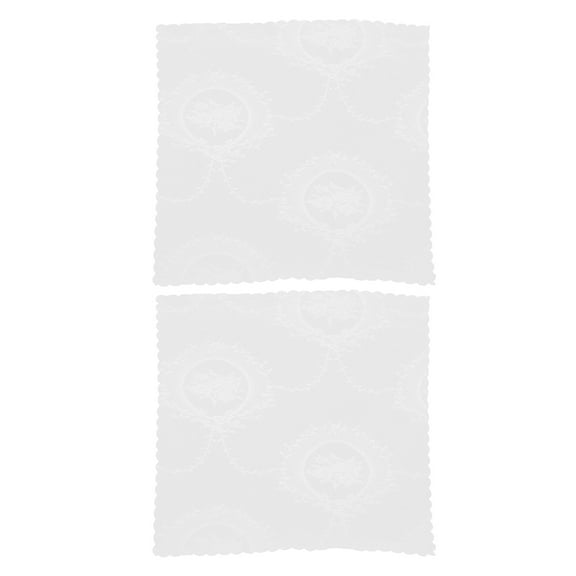 PTOOTP 2Pcs White Lace Vanity Mirror Covers Soft Decorative Bedside Table Protectors