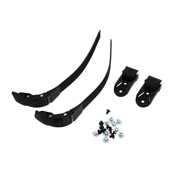 PTOOTP 2Set Black Rectangular Roller Skate Buckle Belts Adjustable Length for Sports Activities