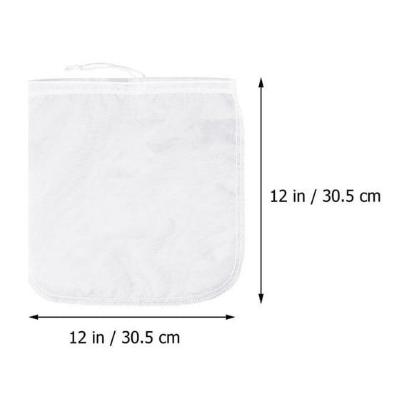 PTOOTP 2Set Coffee Maker Filter Mesh Bag Nylon White Reusable Strainer for Daily Life