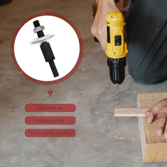 PTOOTP 2Sets Solid Steel Shaft Arbor Extension for Grinding Wheel with Screw Tightening