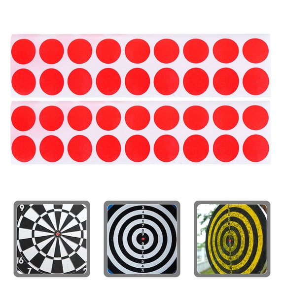 PTOOTP Target Pasters Round Sticky Dots Red Paper 2 Sets for Shooting Targets