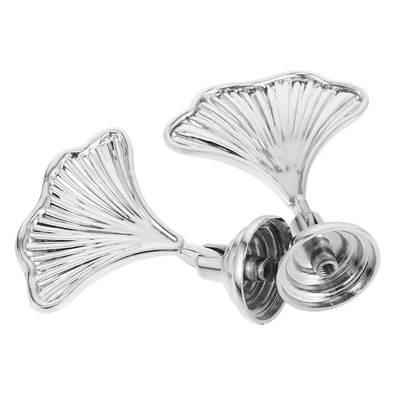 PTOOTP 2-Pack Plated Zinc Alloy Leaf-Shaped Cabinet Door Handles Unique Pendant Pulls for Home Furniture Decor