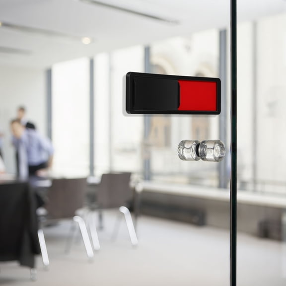 PTOOTP Restroom Occupied Indicator Sign, Privacy Door Sign, Assorted Colors, 2 Pieces, Bathroom Occupancy Alert