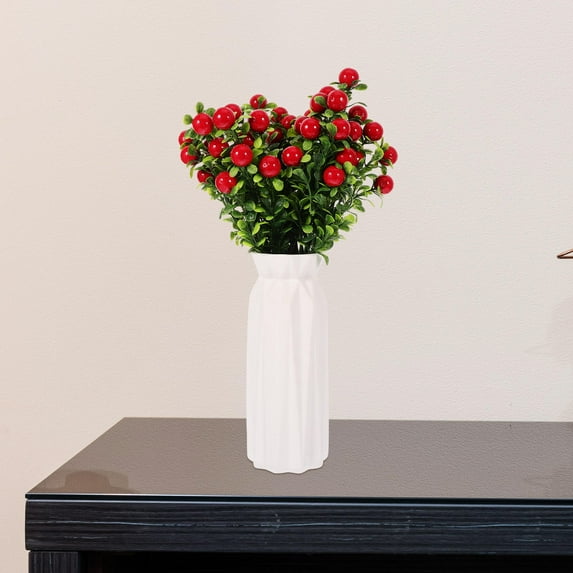 PTOOTP Outdoor Artificial Flowers Red Bunches Realistic Decorative Floral Arrangement