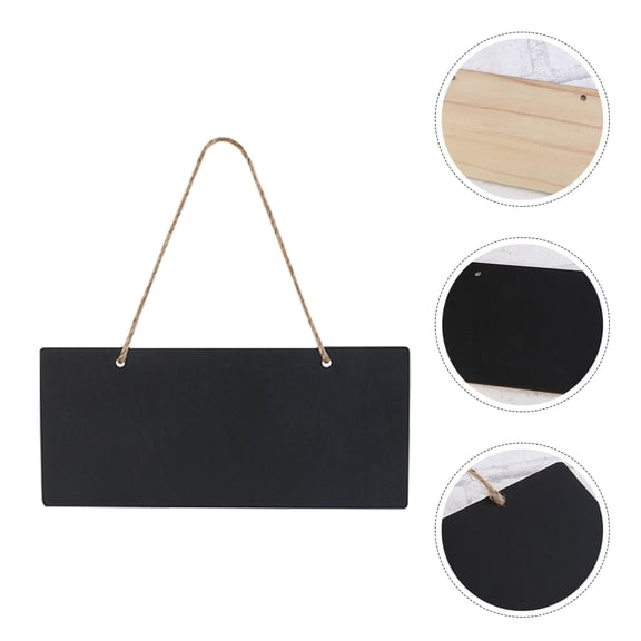PTOOTP 3 Chalkboards Mini Hanging Design Black Wood Message Board for Home Office
