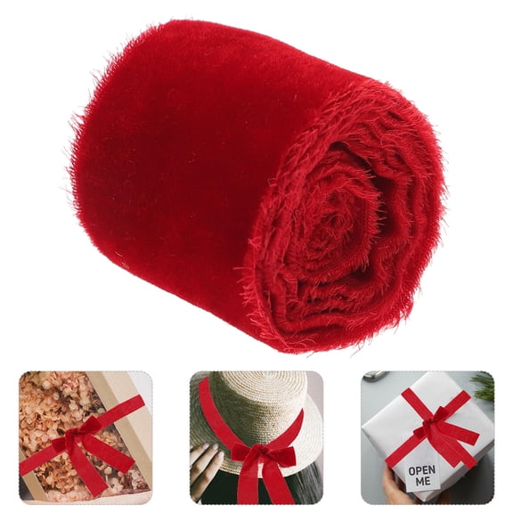 PTOOTP  3 Rolls Red Sewing Trim Ribbon for DIY Bow Knot and Party Decor
