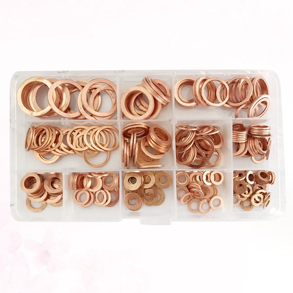 PTOOTP 300-Piece Copper Flat Washer Set with Excellent Electrical ...