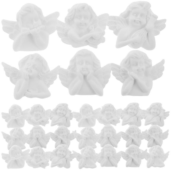 PTOOTP 30Pcs Resin Crafts for Diy Angel Miniatures for Mobile Phone Case Makers