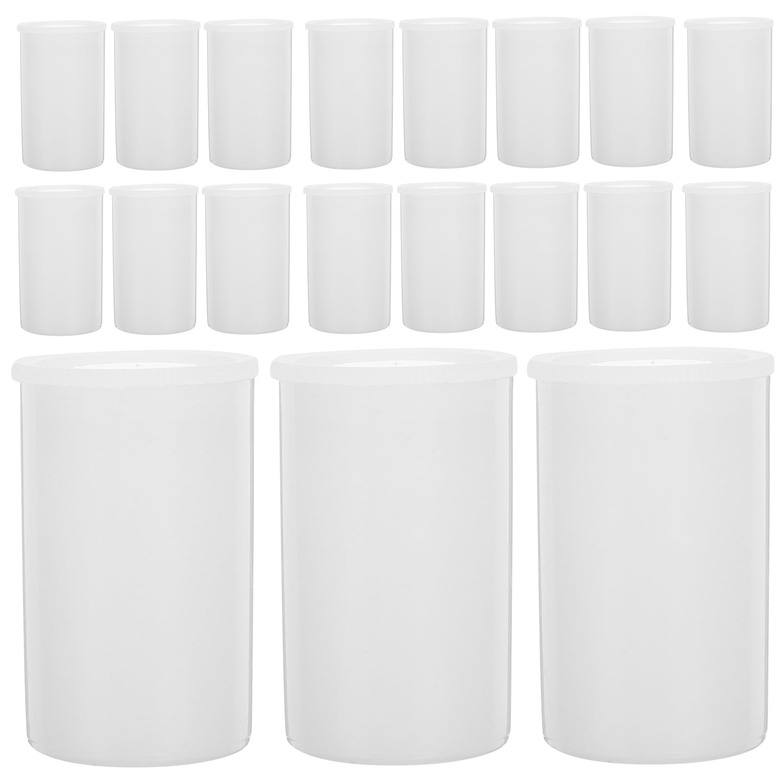 PTOOTP White Plastic Canisters 35 Pieces Versatile Storage Containers ...