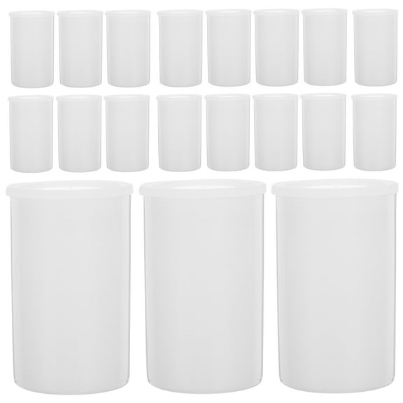 PTOOTP White Plastic Canisters 35 Pieces Versatile Storage Containers for Small Items and Household Organization