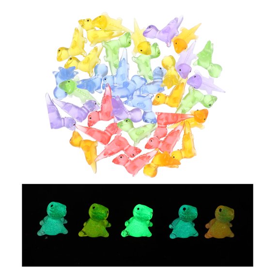 PTOOTP 36Pcs Lightweight Resin Glow in The Dark Lizard Figurines for Home Garden Decor