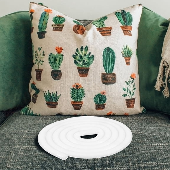 PTOOTP White Foam Cylindrical Sofa Slipcover with Anti- Grip, Prevents Movement, Home Use Furniture Protector