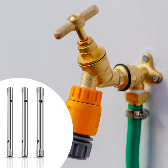 PTOOTP 3-Piece Reach Spanner Set for Tap Iron Installation Tools, Heavy Duty Wrenches