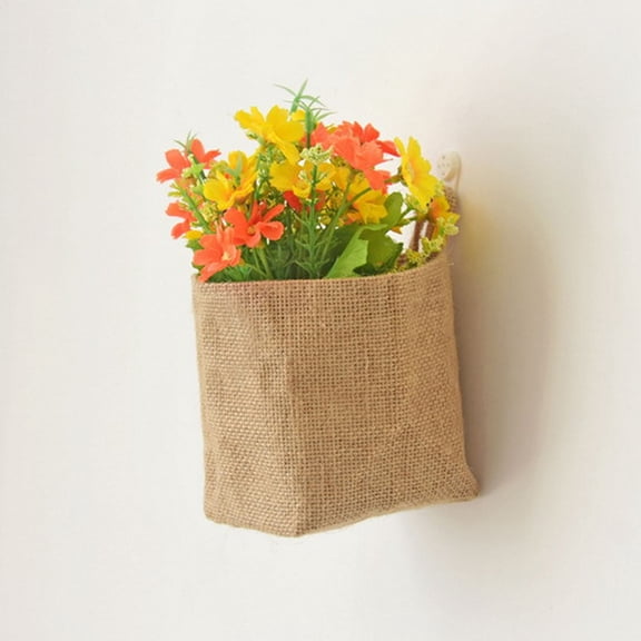 PTOOTP 3-Pack Cotton Linen Hanging Storage Baskets for Door Organizer, Ideal for Bathroom, Bedroom, and Home Use