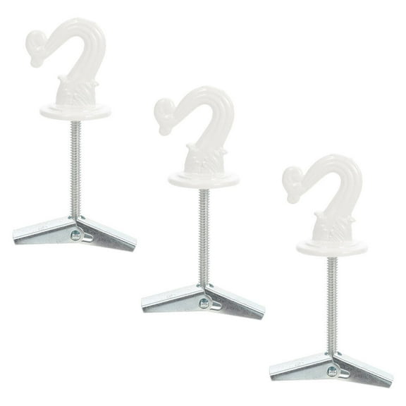 PTOOTP 3-Pack Zinc Alloy Ceiling Hooks for Hanging Plants, Lights, and Decorations in Balcony, Basement, and Indoor Use