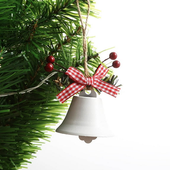 PTOOTP Set of 3 Christmas Bell Ornaments Metal Pendant Decorations for Holiday Tree Festive Seasonal Decor