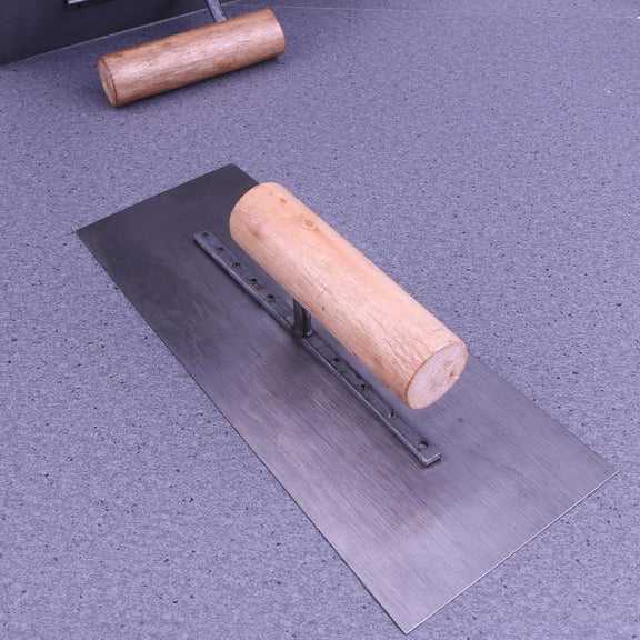 PTOOTP 3-Piece Steel Wood Rectangular Trowel Set for Leveling, Plastering, and Masonry Work