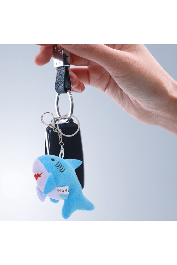 3Pcs Soft Shark Pendant Keychain Animal Keychains Plush for Birthday Party Favors