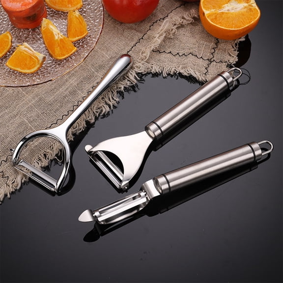 PTOOTP 3-Piece Stainless Steel Y Peeler Set for Effortless Vegetable and Fruit Peeling, Kitchen Peeling Tools