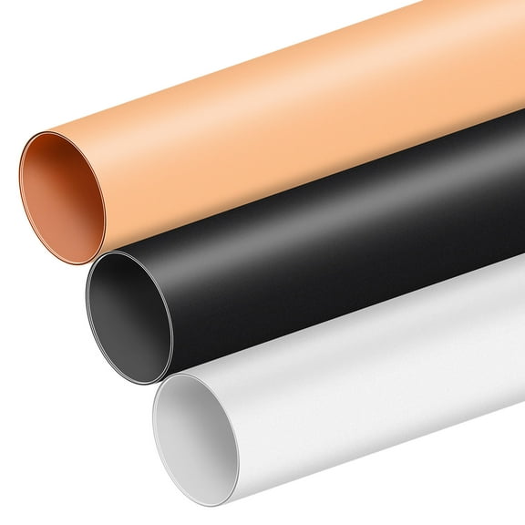 PTOOTP White Photographic Mat 3Pcs PVC Backdrops Smooth Design for Photoshoots and Studio Photography