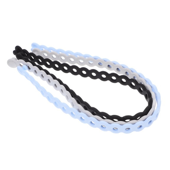 PTOOTP Adjustable Silicone Tie Ropes 3-Pack and Versatile Packing Straps for Organizing and Securing Items