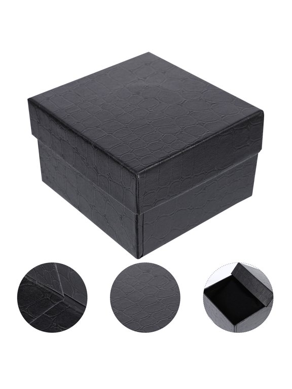 4 Pcs 4 Pcs Classic Elegant Storage Boxes with Textured Display Case