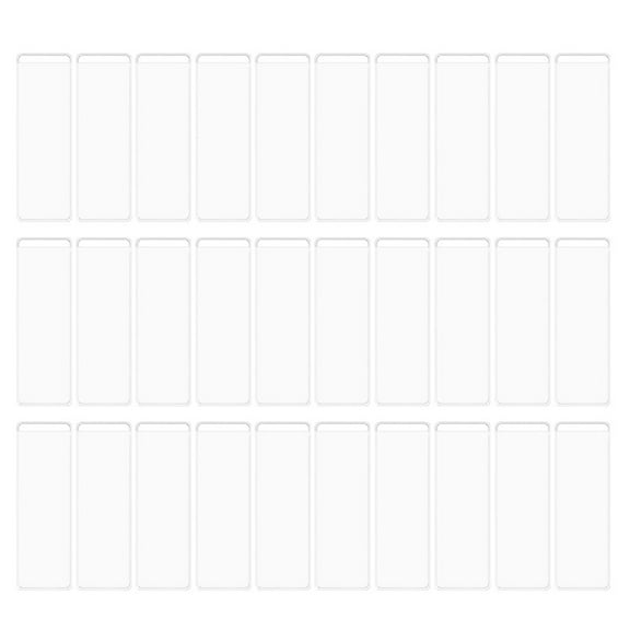 PTOOTP Office Self-Adhesive Index Card Pockets White PVC, 40 Sets for Filing, Sorting, and Desk Organization