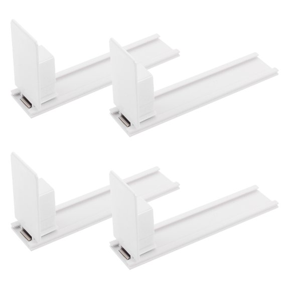 PTOOTP 4Pcs Automatic Spring Loaded Shelf Pusher White Plastic Organizer for Grocery Store Displays