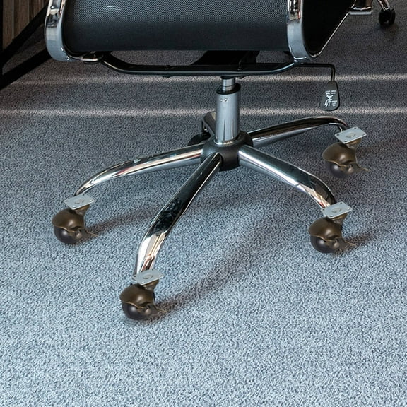 PTOOTP 4-Pack Black Swivel Chair Casters with Brake, Quiet Rolling Wheels for Home Office and Industrial Furniture