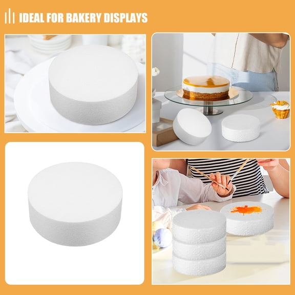 PTOOTP White Foam Blocks Set of 4 for Cake Decorating Practice, Professional Training and Design Crafting