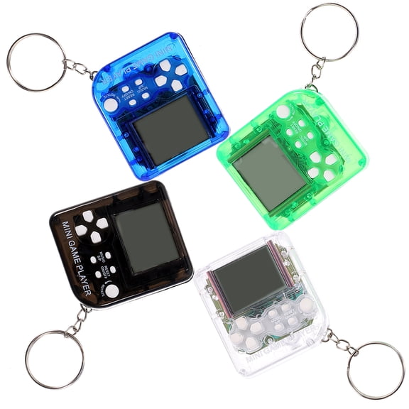PTOOTP 4-Pack Assorted Color Video Game Keychains, Decorative Bag Charms for Party Favors and