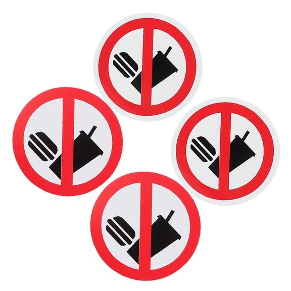 PTOOTP Informational Door Label Stickers, Easy Install, Assorted Colors, 4 Pieces, Factory Door Signs