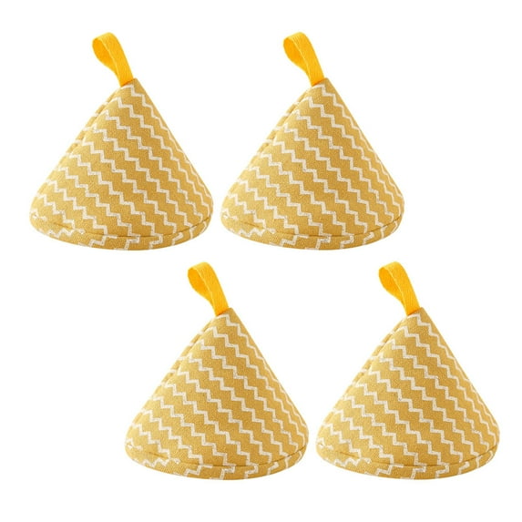 PTOOTP Kitchen Accessories 4-Piece Anti-Scald Pot Gloves Set Oven Mitts for Cooking and Baking