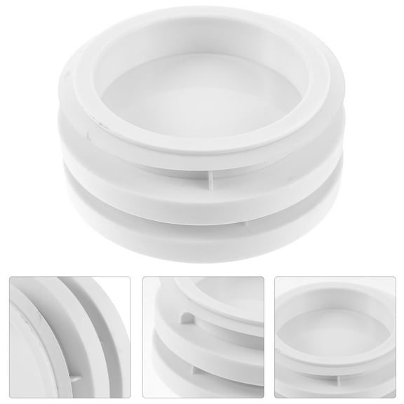 PTOOTP 4pcs White Plastic Storage Caps for Glass Jars Airtight Food Container Sealing Lids Kitchen Accessories