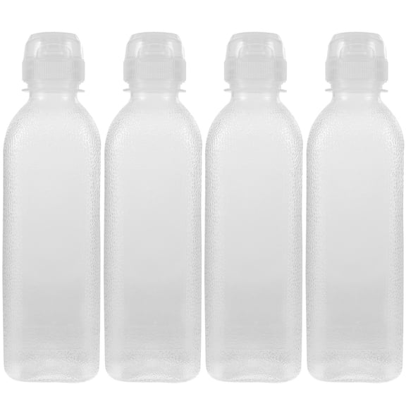 PTOOTP 4-Pack Clear Plastic Oil Dispenser Bottles for Kitchen, Leak-Proof Cooking Oil Containers with Easy Pour Spouts