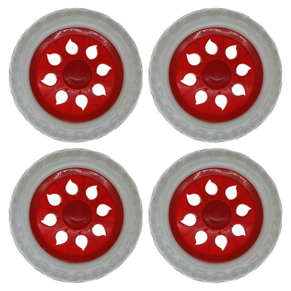 PTOOTP 4-Pack Heavy Duty Transparent Plastic Replacement Smooth Rolling Casters for Carts and Furniture