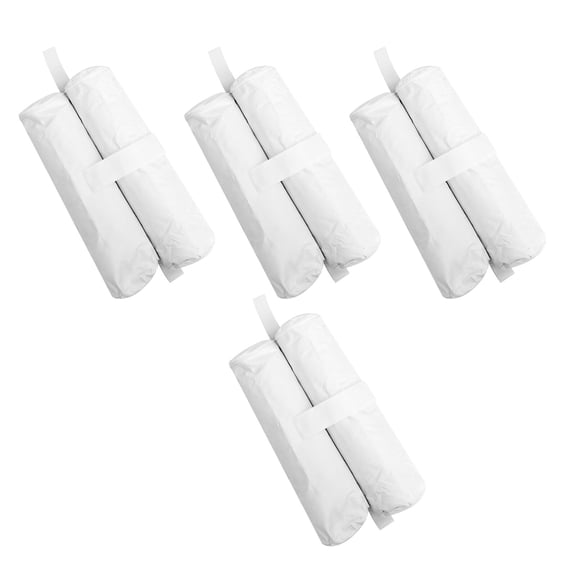 PTOOTP White Heavy Duty Sandbags for Outdoor Canopy Stability, Set of 4 Weighted Bags for Tents, Awnings, and Outdoor Use