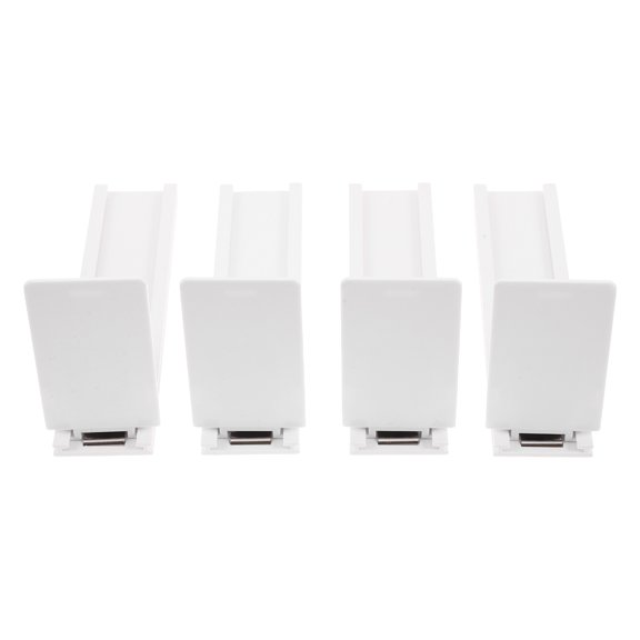 PTOOTP 4Pcs White Automatic Shelf Pusher Plastic Spring Dispenser for Beverage Bottles and Cans