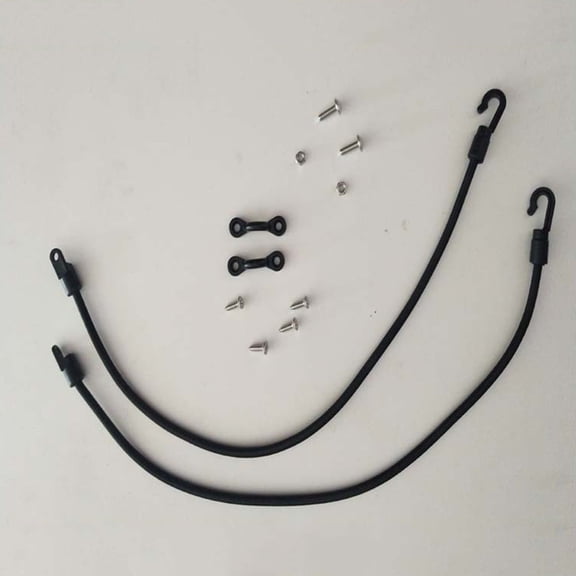 PTOOTP 4Sets Boat Strap Holder Deck Mount Connector with Screws and Molded Ends Black