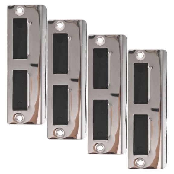 PTOOTP 4Sets Steel Door Lock Repair Plate for Home Use with Durable Material and Flush Mount Design