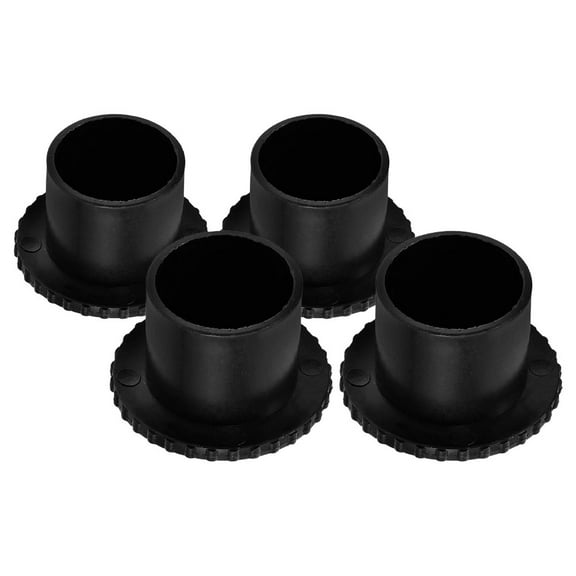 PTOOTP 4pcs Curtain Rod Ends Decorative Cap End Caps for Curtain Rods Prevent Movement Black Color