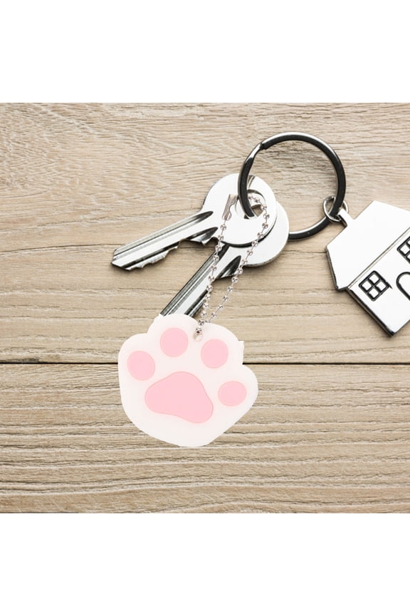 Silicone Key Covers with Cute Cat Paw Design Assorted Colors Soft Protective Key Caps