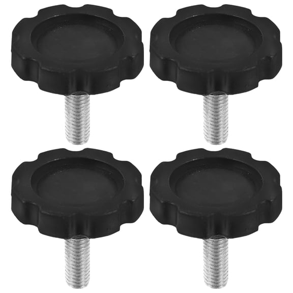 PTOOTP 4-Piece Black Patio Umbrella Base Insert Set with PP Nut for Wide Compatibility and Outdoor Use
