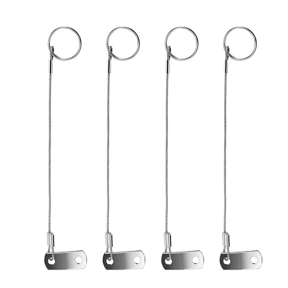 PTOOTP Marine Hardware 4Pcs Tether Cable 316 Stainless Steel Flexible Strong Boat Safety Accessory