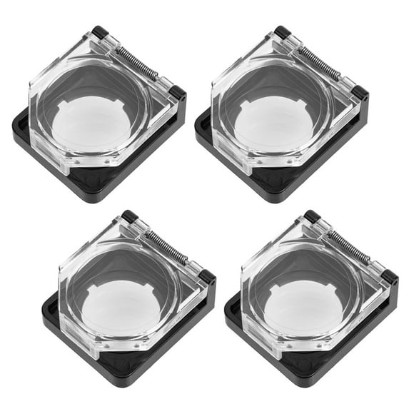 PTOOTP 4Pcs Transparent Button Cover Protectors Water Resistant for Switches Clear Button Caps