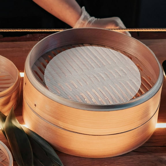 PTOOTP 5 Pcs Silicone Steamer Pad Non-stick Round For Food Processing Industries