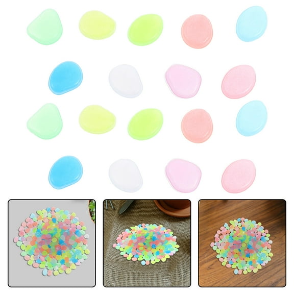 PTOOTP Glowing Multi-Color Resin 500 Pieces for Aquariums Gardens and Home Decor